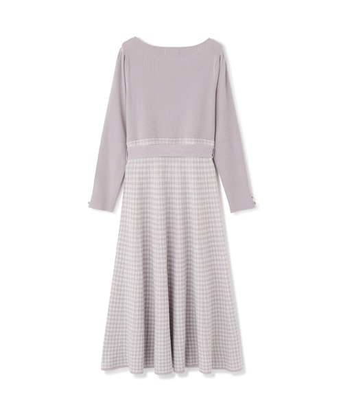 PROPORTION BODY DRESSING（プロポーションボディドレッシング）の「ハイウエストギンガムニットワンピース / 1212140208（ワンピース・レディース・ブラック/パープル/イエロー・SMALL/MEDIUM）」の15枚目の写真