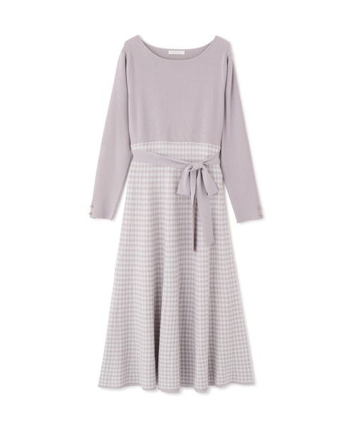 PROPORTION BODY DRESSING（プロポーションボディドレッシング）の「ハイウエストギンガムニットワンピース / 1212140208（ワンピース・レディース・ブラック/パープル/イエロー・SMALL/MEDIUM）」の14枚目の写真