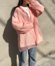 ＪＵＧＬＡＮＳ | ☆ 圧倒的抜け感。シアーストライプビッグシャツ　30414H132(シャツ/ブラウス)