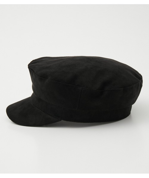 AZUL by moussy（アズールバイマウジー）の「ECO SUEDE CASQUETTE/エコスエードキャスケッ（キャップ・レディース・ブラック/ライトベージュ・FREE）」の4枚目の写真