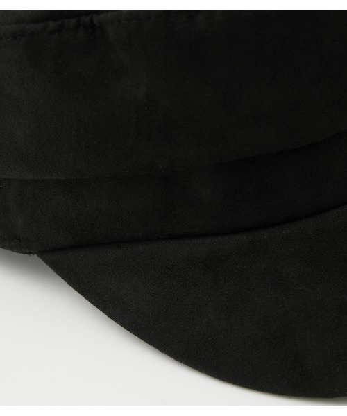 AZUL by moussy（アズールバイマウジー）の「ECO SUEDE CASQUETTE/エコスエードキャスケッ（キャップ・レディース・ブラック/ライトベージュ・FREE）」の6枚目の写真