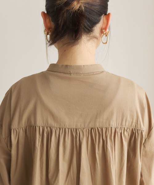 HER CLOSET（ハークローゼット）の「【shemoshelly】ピンタックロングシャツ（シャツ/ブラウス・レディース・ホワイト/ブラック/モカ・M）」の6枚目の写真