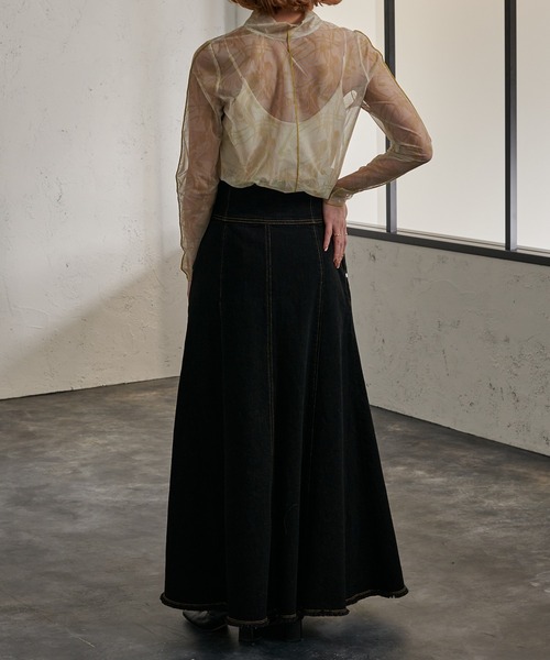 Ezick(エジック)の「2WAYアートプリントシアートップス(Tシャツ/カットソー・レディース・ライトグリーン/アイボリー/ライトブラウン・FREE)」の13枚目の写真