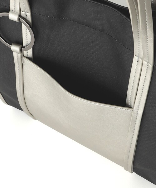 CAST:（キャストコロン）の「バイカラーキャンバス2wayバッグ（トートバッグ・レディース・ブラック/オフホワイト/グリーン系その他3・FREE）」の9枚目の写真