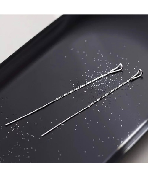 NOLITA LABORATORY(ノリータラボラトリー)の「【 NOLITA / ノリータ 】タッセルチェーン シンプル ピアス(ピアス(両耳用)・レディース・シルバー/ゴールド・FREE)」の5枚目の写真