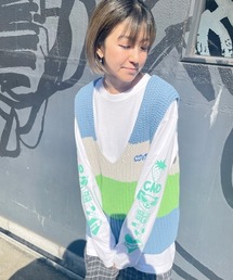 Candy Stripper | COLOR BLOCKING KNIT ベスト(ベスト)