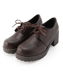 ◆レースアップマニッシュシューズ【5.8cmヒール/太ヒール/安定感/csT&P】