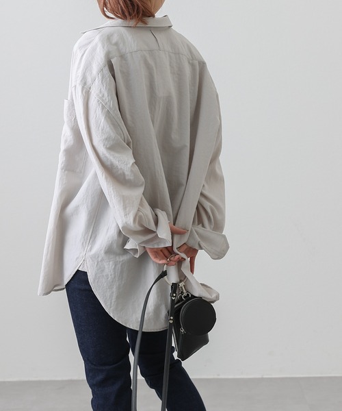 COLONY 2139（コロニートゥーワンスリーナイン）の「エステルワッシャーWポケット長袖シャツ（シャツ/ブラウス・レディース・オフホワイト/サンドベージュ・MEDIUM/LARGE）」の10枚目の写真