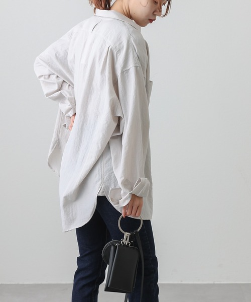 COLONY 2139（コロニートゥーワンスリーナイン）の「エステルワッシャーWポケット長袖シャツ（シャツ/ブラウス・レディース・オフホワイト/サンドベージュ・MEDIUM/LARGE）」の11枚目の写真