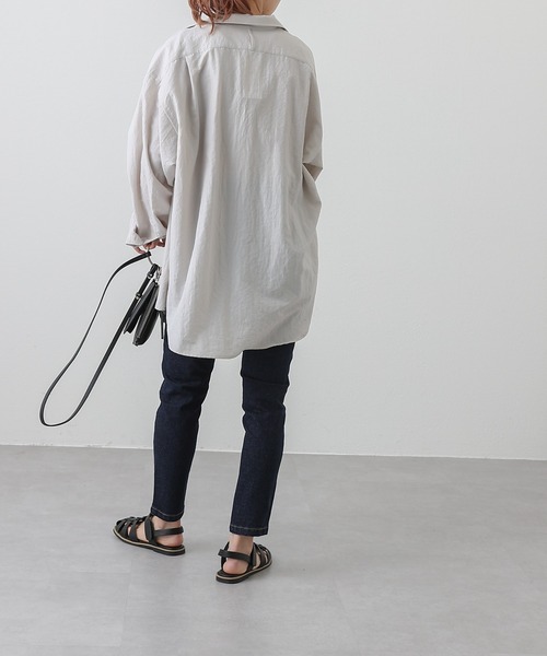 COLONY 2139（コロニートゥーワンスリーナイン）の「エステルワッシャーWポケット長袖シャツ（シャツ/ブラウス・レディース・オフホワイト/サンドベージュ・MEDIUM/LARGE）」の12枚目の写真