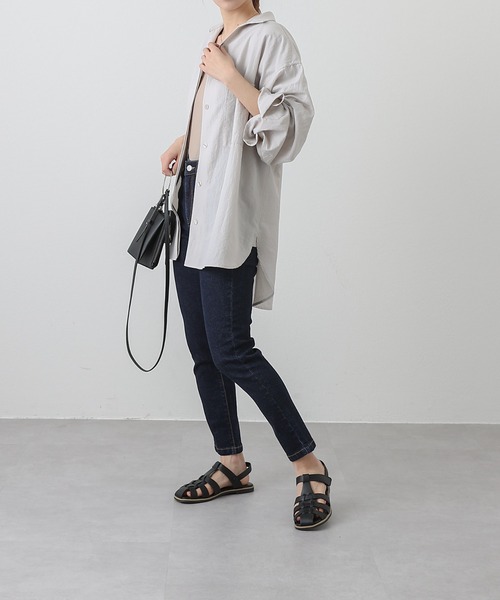 COLONY 2139（コロニートゥーワンスリーナイン）の「エステルワッシャーWポケット長袖シャツ（シャツ/ブラウス・レディース・オフホワイト/サンドベージュ・MEDIUM/LARGE）」の15枚目の写真