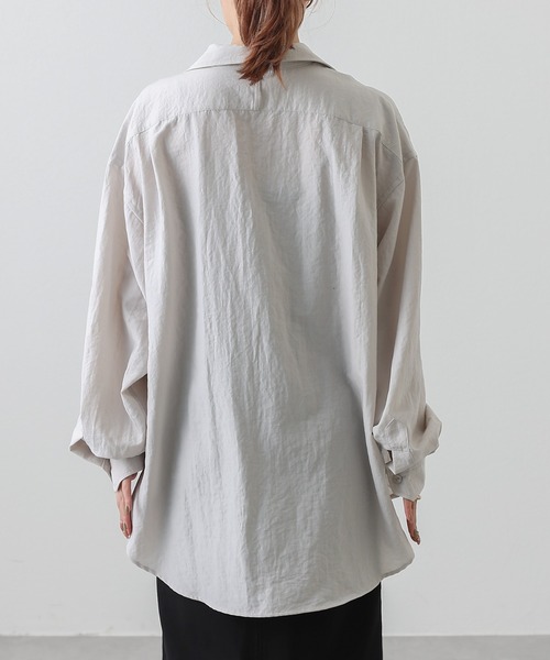 COLONY 2139（コロニートゥーワンスリーナイン）の「エステルワッシャーWポケット長袖シャツ（シャツ/ブラウス・レディース・オフホワイト/サンドベージュ・MEDIUM/LARGE）」の19枚目の写真