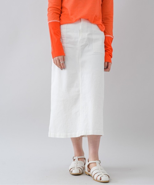 KATHARINE ROSS(キャサリンロス)の「【KATHARINE ROSS】カラーストレッチデニムスカート(デニムスカート・レディース・ホワイト/グリーン/ピンク・MEDIUM)」の2枚目の写真