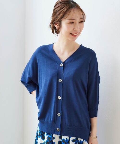 le.coeur blanc（ルクールブラン）の「ドルマンスリーブニットカーディガン（カーディガン/ボレロ・レディース・ホワイト系その他/イエロー/ネイビー/ブラック系その他・38）」の8枚目の写真