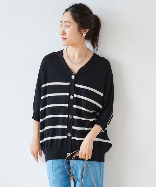 le.coeur blanc（ルクールブラン）の「ドルマンスリーブニットカーディガン（カーディガン/ボレロ・レディース・ホワイト系その他/イエロー/ネイビー/ブラック系その他・38）」の9枚目の写真