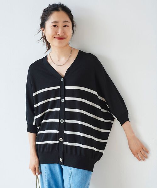 le.coeur blanc（ルクールブラン）の「ドルマンスリーブニットカーディガン（カーディガン/ボレロ・レディース・ホワイト系その他/イエロー/ネイビー/ブラック系その他・38）」の15枚目の写真