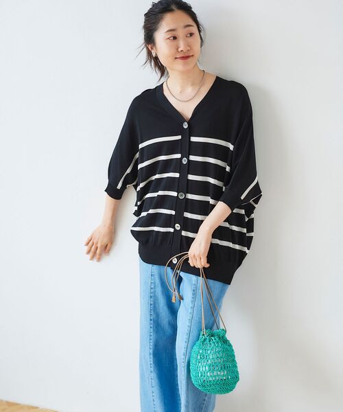 le.coeur blanc（ルクールブラン）の「ドルマンスリーブニットカーディガン（カーディガン/ボレロ・レディース・ホワイト系その他/イエロー/ネイビー/ブラック系その他・38）」の18枚目の写真