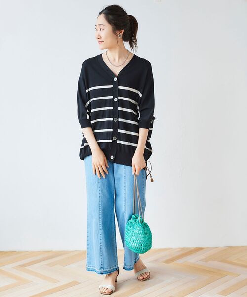 le.coeur blanc（ルクールブラン）の「ドルマンスリーブニットカーディガン（カーディガン/ボレロ・レディース・ホワイト系その他/イエロー/ネイビー/ブラック系その他・38）」の21枚目の写真