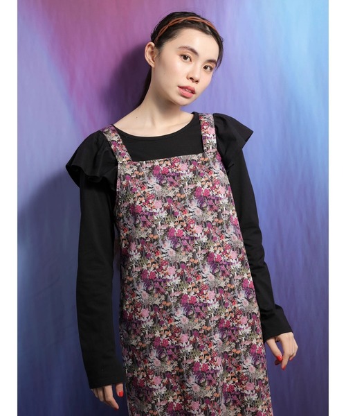 Sugar spoon（シュガースプーン）の「■SS LIBERTYptワイルドフラワー ジャンスカ（ジャンパースカート・レディース・ブラック/ネイビー・FREE）」の15枚目の写真