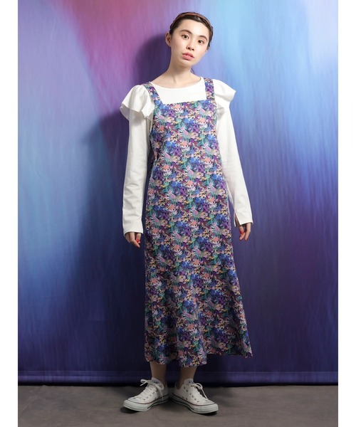 Sugar spoon（シュガースプーン）の「■SS LIBERTYptワイルドフラワー ジャンスカ（ジャンパースカート・レディース・ブラック/ネイビー・FREE）」の17枚目の写真