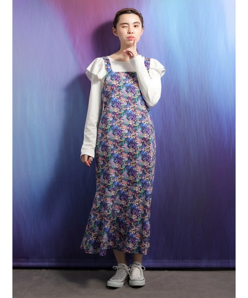 Sugar spoon（シュガースプーン）の「■SS LIBERTYptワイルドフラワー ジャンスカ（ジャンパースカート・レディース・ブラック/ネイビー・FREE）」の18枚目の写真