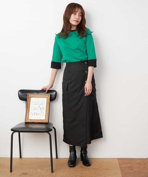 A de a.v.v（アードアー・ヴェ・ヴェ）の「カラーラップスカート（スカート・レディース・グリーン/ピンク/ブラック・SMALL/MEDIUM/X-SMALL）」の13枚目の写真