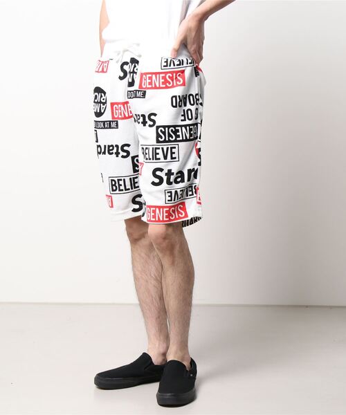 STYLEBLOCK（スタイルブロック）の「ミニ裏毛裏使いウエストリブ総柄プリントショーツ（その他パンツ・メンズ・ブルー系その他2/ブラック系その他5/ターコイズブルー/ブラック系その他/レッド/ホワイト系その他2/グレー系その他2/ホワイト/ブラック系その他4/ホワイト系その他/グレー系その他/ネイビー/ブラック/ブルー系その他/ホワイト系その他3/ホワイト系その他4/ホワイト系その他5/ブラック系その他2/ブラック系その他3/グレー・LL/M/L）」の4枚目の写真