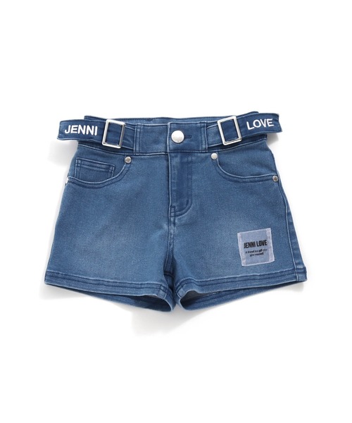 JENNI love(ジェニィラブ)の「サイドベルトデニムショーパン(デニムパンツ・キッズ・サックスブルー/ブルー・130cm/140cm/150cm/160cm)」の13枚目の写真