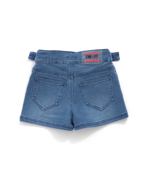 JENNI love(ジェニィラブ)の「サイドベルトデニムショーパン(デニムパンツ・キッズ・サックスブルー/ブルー・130cm/140cm/150cm/160cm)」の14枚目の写真