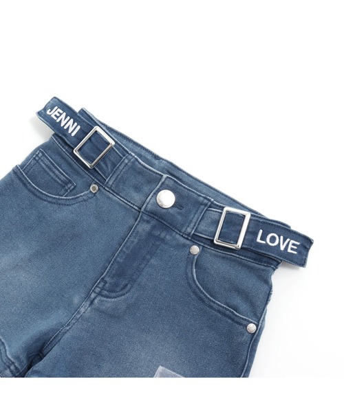 JENNI love(ジェニィラブ)の「サイドベルトデニムショーパン(デニムパンツ・キッズ・サックスブルー/ブルー・130cm/140cm/150cm/160cm)」の15枚目の写真