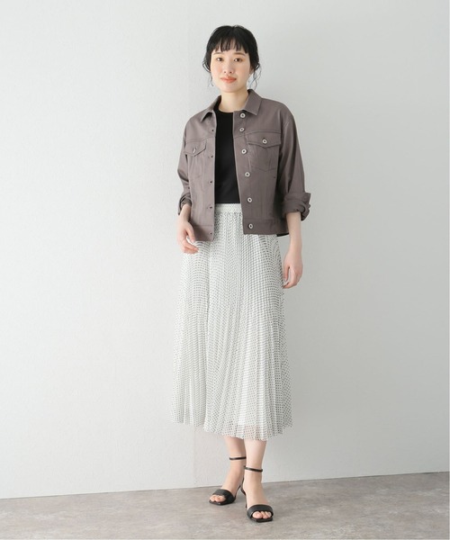 La TOTALITE（ラトータリテ）の「カラー デニム Gジャン（デニムジャケット・レディース・ホワイト/グレー・FREE）」の5枚目の写真