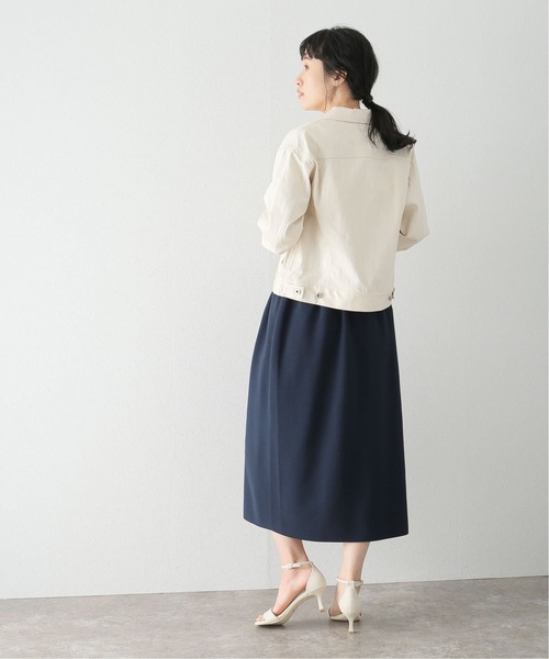 La TOTALITE（ラトータリテ）の「カラー デニム Gジャン（デニムジャケット・レディース・ホワイト/グレー・FREE）」の8枚目の写真