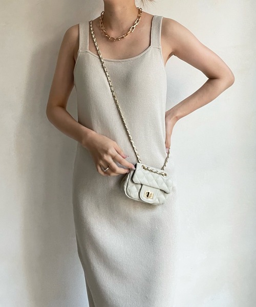 DouDou(ドゥドゥ)の「【WEB限定】 ニットベスト+ニットワンピース セット(ワンピース・レディース・ブラック/ベージュ・FREE)」の19枚目の写真