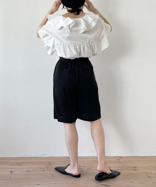 wee9s(ウィークス)の「satin like half pants / サテンライクハーフパンツ(その他パンツ・レディース・カーキ/ブラック・FREE)」の10枚目の写真