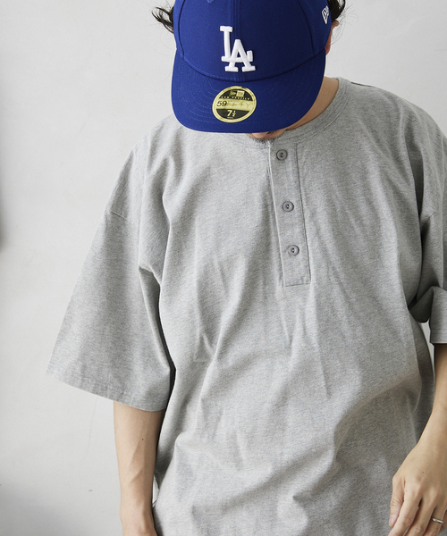 JOURNAL STANDARD relume(ジャーナルスタンダード レリューム)の「【ARTEX / アルテックス】ヘンリーネック半袖Tシャツ(Tシャツ/カットソー・メンズ・ホワイト/ブラック/ネイビー/グレー/グリーン・MEDIUM/LARGE)」の4枚目の写真