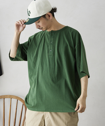 【ARTEX / アルテックス】ヘンリーネック半袖Tシャツ