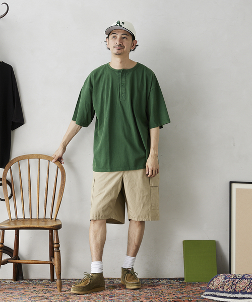 JOURNAL STANDARD relume(ジャーナルスタンダード レリューム)の「【ARTEX / アルテックス】ヘンリーネック半袖Tシャツ(Tシャツ/カットソー・メンズ・ホワイト/ブラック/ネイビー/グレー/グリーン・MEDIUM/LARGE)」の6枚目の写真