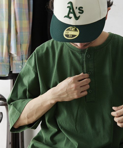 JOURNAL STANDARD relume(ジャーナルスタンダード レリューム)の「【ARTEX / アルテックス】ヘンリーネック半袖Tシャツ(Tシャツ/カットソー・メンズ・ホワイト/ブラック/ネイビー/グレー/グリーン・MEDIUM/LARGE)」の11枚目の写真