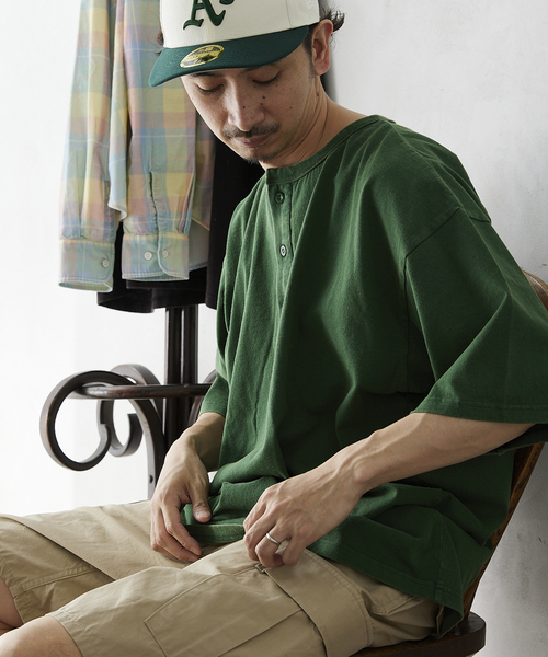 JOURNAL STANDARD relume(ジャーナルスタンダード レリューム)の「【ARTEX / アルテックス】ヘンリーネック半袖Tシャツ(Tシャツ/カットソー・メンズ・ホワイト/ブラック/ネイビー/グレー/グリーン・MEDIUM/LARGE)」の12枚目の写真