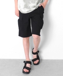 GLAZOS | コットンストレッチ・カーゴハーフパンツ(カーゴパンツ)