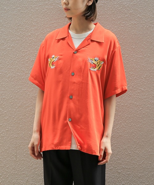 HOUSTON（ヒューストン）の「RAYON EMBROIDERY SHIRTTIGER（シャツ/ブラウス）」 WEAR