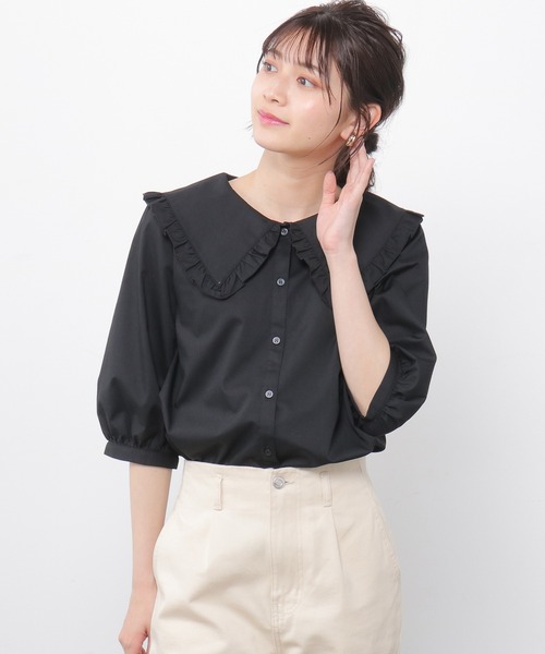 Honeys(ハニーズ)の「ビックカラーブラウス(シャツ/ブラウス・レディース・ブルー系その他/ピンク/ブラック・L/M/S)」の8枚目の写真