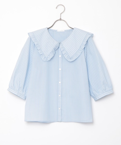 Honeys(ハニーズ)の「ビックカラーブラウス(シャツ/ブラウス・レディース・ブルー系その他/ピンク/ブラック・L/M/S)」の13枚目の写真