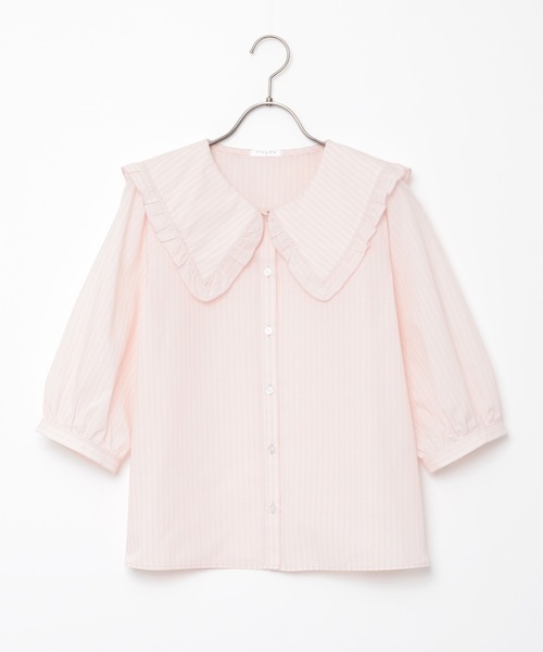 Honeys(ハニーズ)の「ビックカラーブラウス(シャツ/ブラウス・レディース・ブルー系その他/ピンク/ブラック・L/M/S)」の15枚目の写真