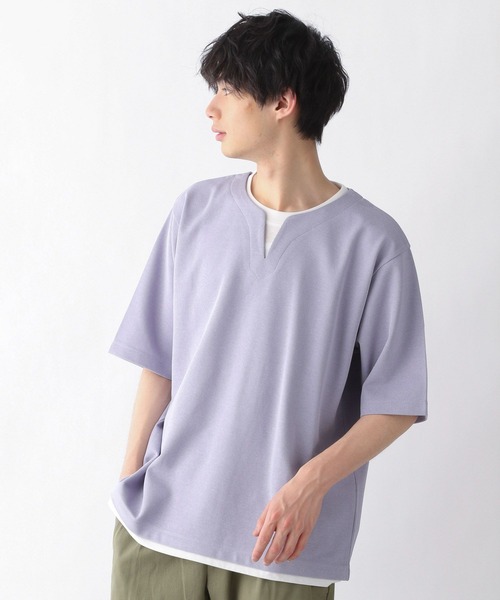 GLOBAL WORK(グローバルワーク)の「キーネックレイヤード/半袖/287971(その他トップス・メンズ・ライトグレー/ライトパープル/ブラック/グリーン/ベージュ・SMALL/MEDIUM/LARGE/X-LARGE)」の20枚目の写真