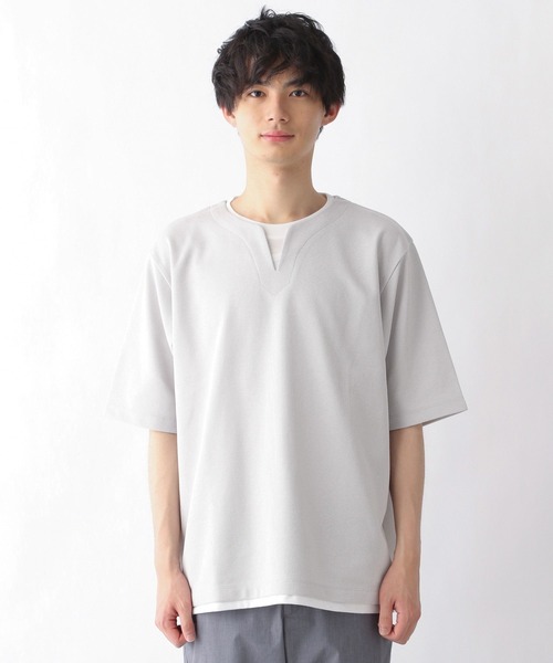 GLOBAL WORK(グローバルワーク)の「キーネックレイヤード/半袖/287971(その他トップス・メンズ・ライトグレー/ライトパープル/ブラック/グリーン/ベージュ・SMALL/MEDIUM/LARGE/X-LARGE)」の17枚目の写真