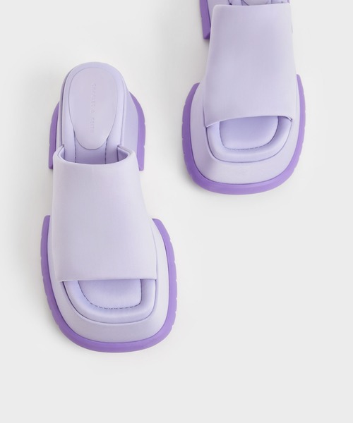 CHARLES & KEITH（チャールズ & キース）の「リサイクルポリエステル プラットフォームサンダル / Recycled Polyester Platform Sandals（サンダル・レディース・ブラック/ライラック/ブルー/イエロー・23cm/23.5cm/24.5cm/25cm/25.5cm/22.5cm）」の9枚目の写真