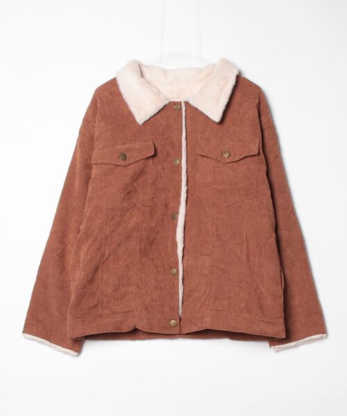 セール】YUGA ルーズシルエット コーデュロイジャケットコート