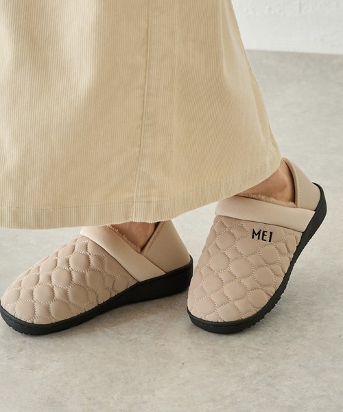 MEI（メイ）の「【MEI】キルティング モックシューズ（スリッポン・レディース・ブラック/ベージュ/カーキ/ブラウン/グレイッシュベージュ・M/L）」の10枚目の写真