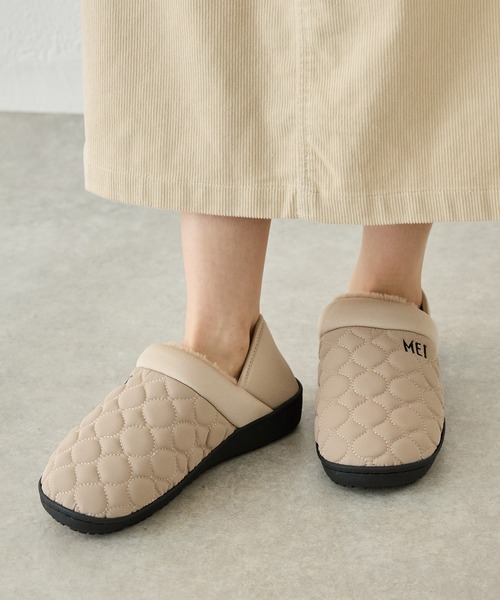MEI（メイ）の「【MEI】キルティング モックシューズ（スリッポン・レディース・ブラック/ベージュ/カーキ/ブラウン/グレイッシュベージュ・M/L）」の18枚目の写真